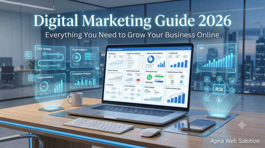 Digital Marketing Kya Hai? Complete Beginner Guide 2026 in Hindi by Apna Web Solution