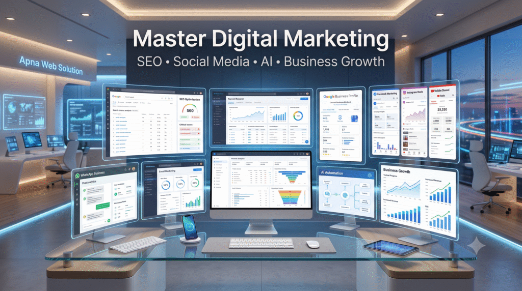 Search Engine Optimization SEO Guide with Google Search Ranking and Website Analytics by Apna Web Solution