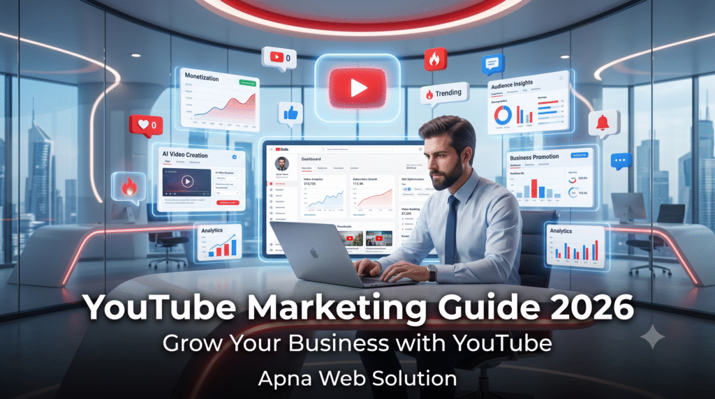 YouTube Marketing Guide 2026 for Business Growth by Apna Web Solution